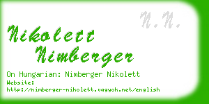 nikolett nimberger business card